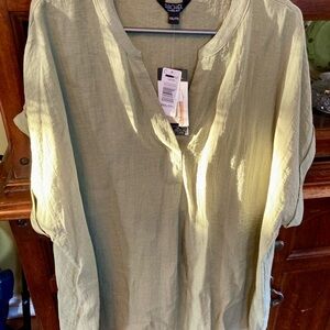 Rachel Light Green Tunic Top NWT 3X